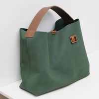 Image 2 of Ode to a Furoshiki in napped forest green