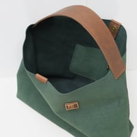 Image 6 of Ode to a Furoshiki in napped forest green