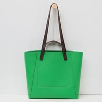 Image 3 of Two-handled Tote in pebbled happy green