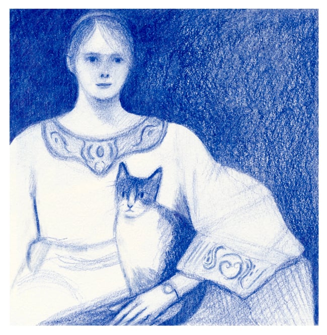 Misty ~ cat lady print