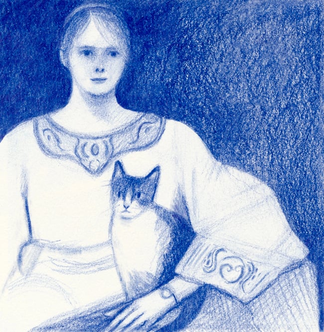 Misty ~ cat lady print