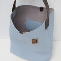 Image 6 of Tube Tote in pebbled sky