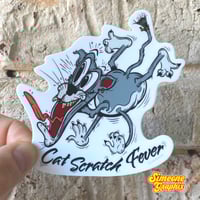 Image 1 of Cat Scratch Fever Vinyl Sticker
