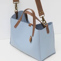 Image 5 of 3-Panel Two-way Tote low in pebbled sky
