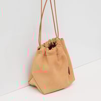Image 2 of Scrunchy Suede Sling in muted butter