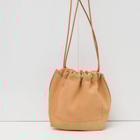 Image 3 of Scrunchy Suede Sling in muted butter