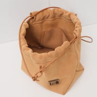 Image 6 of Scrunchy Suede Sling in muted butter