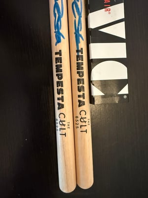 Image of "Limited Edition" TEMPESTA Cult 8525 Signed Vic Firth Drumsticks
