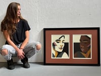 Bespoke Geometric Art Deco Portrait | Custom Hand-Painted Artwork | Unique Christmas Gift