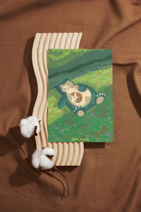 Illustration Shiro sieste avec ronflex 