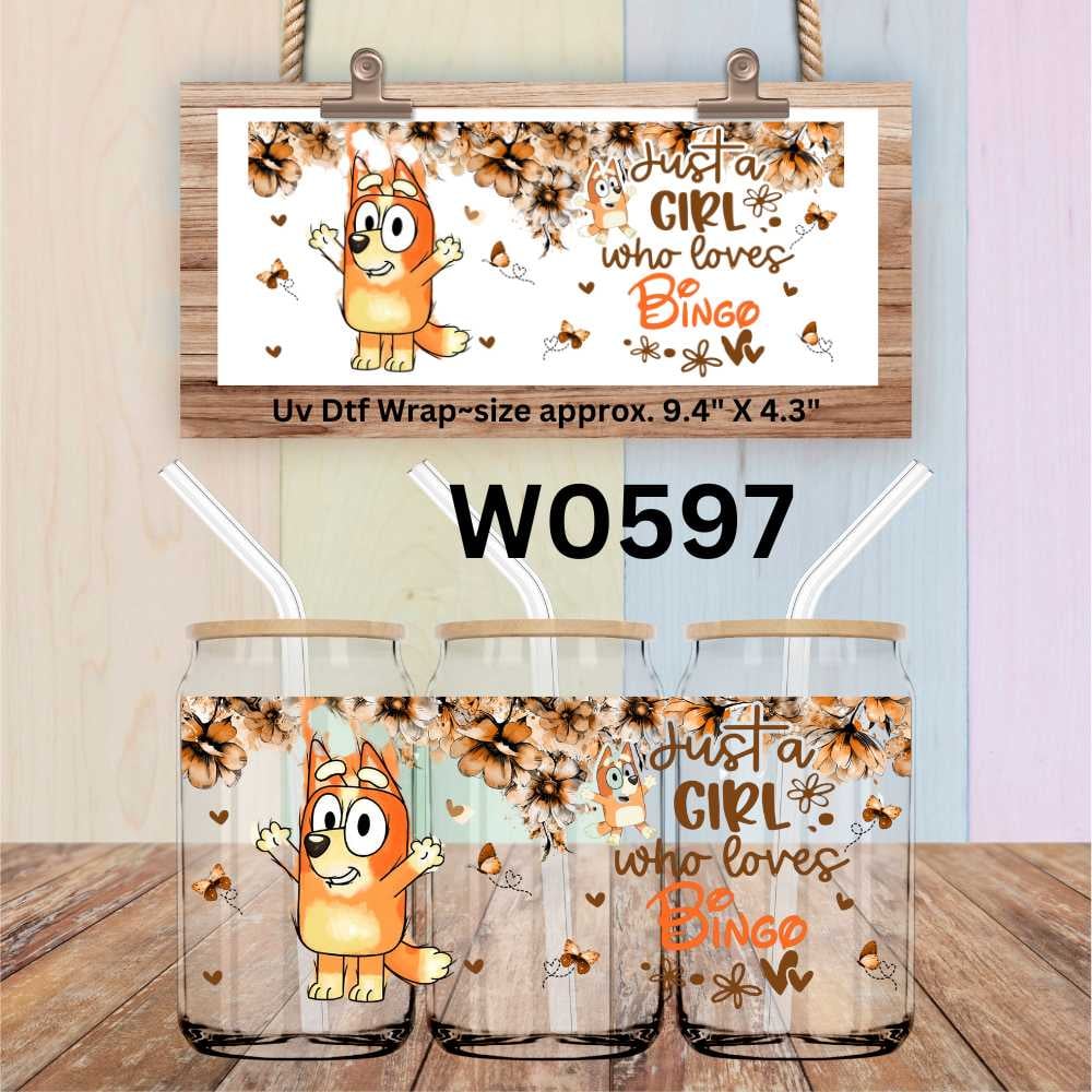 Image of Just A Girl Who Loves Bingo Uv Dtf Wrap  W0597