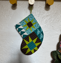 Image 1 of Handmade Quilted Mini Stocking #10