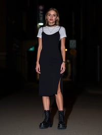 Image 8 of Lovers Heart Tie-strap midi slip dress