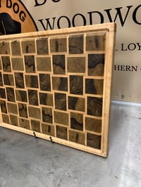 Image 2 of Basket Weave End Grain Cutting Board: Black Limba & Maple Butcher Block