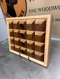 Image 2 of 3D End Grain Cutting Board: Maple, Mahogany & Limba Butcher Block-d3f44b6e