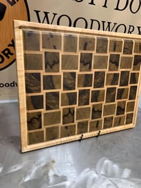 Image 3 of Basket Weave End Grain Cutting Board: Black Limba & Maple Butcher Block