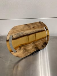 Image 3 of Coastal Oak and Resin River Tray-Fire Ravaged Oak Reborn into Functional Art