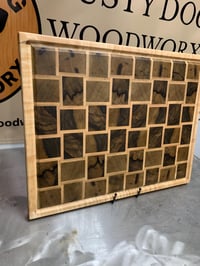 Image 4 of Basket Weave End Grain Cutting Board: Black Limba & Maple Butcher Block