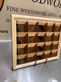 Image 4 of 3D End Grain Cutting Board: Maple, Mahogany & Limba Butcher Block-d3f44b6e