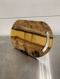 Image 4 of Coastal Oak and Resin River Tray-Fire Ravaged Oak Reborn into Functional Art