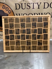 Image 5 of Basket Weave End Grain Cutting Board: Black Limba & Maple Butcher Block