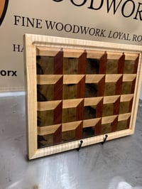 Image 5 of 3D End Grain Cutting Board: Maple, Mahogany & Limba Butcher Block-d3f44b6e