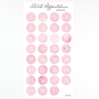 Image 5 of Date Dots Sticker Sheet  (31 numbers) (24-017)