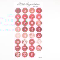 Image 8 of Date Dots Sticker Sheet  (31 numbers) (24-017)