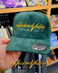 Image 1 of Forest Green Suede Hat