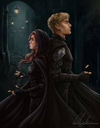 Art Print - 5x7 Archer and Paesha -Shipped from Gilded Pestle (Shop)