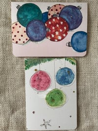 Image 1 of 2 cards- ornaments 