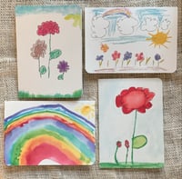 Image 1 of Eden’s flowers and rainbows- 4 cards