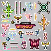 Image 2 of Legendary Wings NES Sticker/Magnet Sets (31 Pieces)