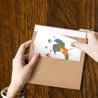 Image 3 of "Ruby Just Wings It" (4x6 blank greeting card)