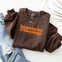Image 1 of Boundaries & Blessings Crewneck Sweatshirt 