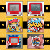Image 3 of Etch A Sketch art sticker - 12 options!