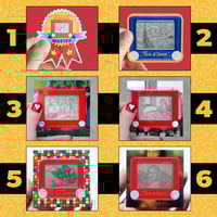 Image 2 of Etch A Sketch art sticker - 12 options!