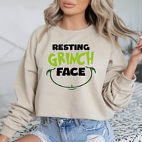 Image 1 of Resting Grinch Face Sweatshirt
