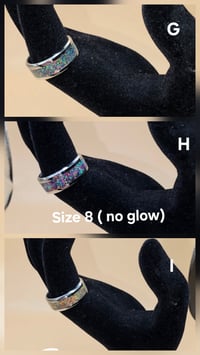 Image 3 of Stainless Steel Cushed Opal Rings (8)