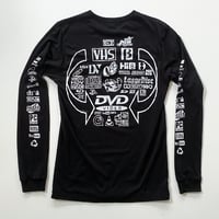 Image 1 of Video Formats (Black) long sleeve T-shirt