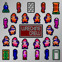 Image 2 of Wrecking Crew NES Sticker/Magnet Sets (26 Pieces)