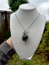 Image 3 of Energy: Three Spike Obsidian Crystal Pendant
