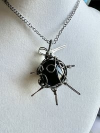 Image 5 of Energy: Three Spike Obsidian Crystal Pendant
