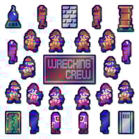 Image 3 of Wrecking Crew NES Sticker/Magnet Sets (26 Pieces)