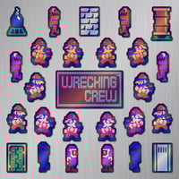 Image 4 of Wrecking Crew NES Sticker/Magnet Sets (26 Pieces)