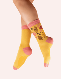 Happy Leaves Bamboo Crew Socks