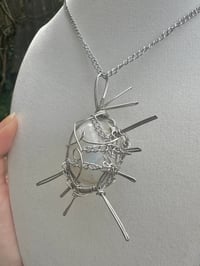 Image 2 of Moonstone: 8 Spike Moonstone Crystal Pendant