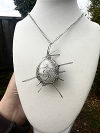 Image 1 of Moonstone: 8 Spike Moonstone Crystal Pendant