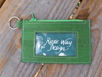 Image 4 of Green Cork Minimalist Zipper ID Wallet (see options)