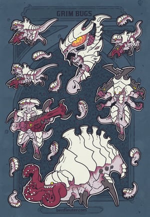 Image of Grim Bugs - Sticker Sheet